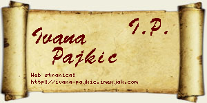 Ivana Pajkić vizit kartica
